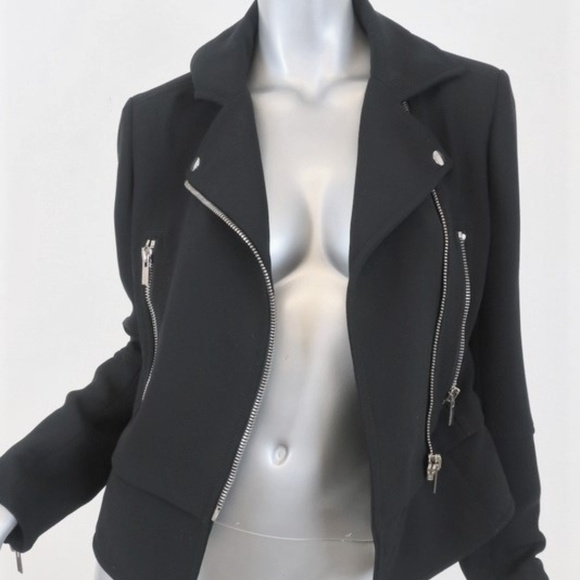Balenciaga Crepe Moto Jacket Black - Picture 1 of 7